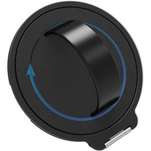 Grat 3 for Magsafe Magnetic Phone Grip Stand, 360 Rotatable Silicone Strap Phone Loop Holder, Detachable Ring Kickstand Compatible with iPhone 17 Pro Max Air 16 15 14 13 12, Black