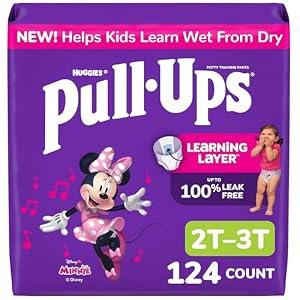 Pull-Ups Girls' Potty Training Pants, Size 2T-3T, 124 Count