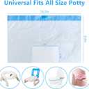 Disposable Potty Liners Travel Leak-Proof Bags for Kids Children and Toddlers, Drawstring Training Toilet Seat Liner Bags Absorb Odors & Water Strongly(60 Count)