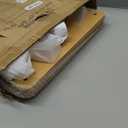 Apicizon 3 Tier End Table, Record Player Stand with Storage Shelf, Wooden Vinyl Record, Nightstand Bedside Table for Small Spaces, Bedroom, Living Room, Easy Assembly, Natural (1 Set)