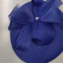 Kgromfy Women's Wide Brim Fascinator Hat Tea Party Headband Large Vintage Church Hat Lady Headwear for Derby Wedding Cocktail