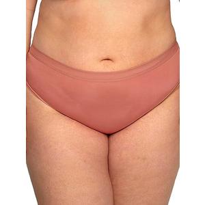 Curvy Couture Women's No Show Sheer Mesh High-Cut Brief Panty, XL