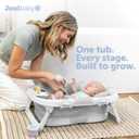 Jool Baby Foldable Baby Bathtub – Portable for Travel – Thermometer (Gray)