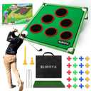 Fun Golf Yard Games - Backyard Games for Young Adults, Fathers & Golfers, Includes 16 Velcro Golf Balls, Putting Mat & Case - Easy Assembly, Casual Home Golf Chipping Games for Adults Outdoor Indoor