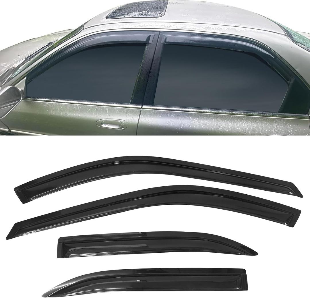 Fit 1994-1997 Honda Accord 4 Door Slim Style Acrylic Window Visor Guards