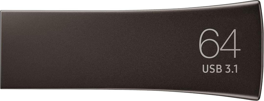 SAMSUNG BAR Plus 64GB - 300MB/s USB 3.1 Flash Drive Titan Gray (MUF-64BE4/AM)