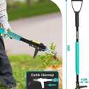 Breeze Touch Weed Puller Tool with Ergonomic D-Handle, 39" Stand Up Weed Puller Tool with Long Handle, Heavy Duty 3-Claw Dandelion Weed Puller & Root Remover for Lawn & Garden