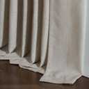 102 Inch Long Curtains Pinch Pleat Linen Curtains for Living Room Bedroom 2 Panels Tan Brown Burlywood Taupe Light Filtering Privacy 102 Inch Pleated Drapes Hooks Rings Back Tab for Sliding Door