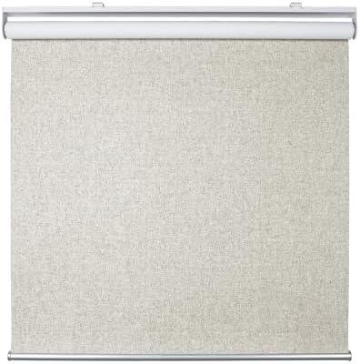 Homebox Cordless Roller Shade Blinds for Windows 100% Blackout Pull Down Room Darkening Door Blinds Thermal Insulated UV Protection with Striped Jacquard Fabric(41" W x 72" H, Beige)