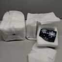 Bokon 4 Pcs Snowflake Ceramic Mug Gifts Set 12 oz Winter Snow Coffee Mugs Dark Blue Mug with Handle for Winter Christmas Drinks Coffee Tea Home Office Party Gifts