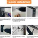 Heavy Duty Closet Rod & Shelf Brackets Clothes Hanger Pole Support Bracket Black 3 Pack