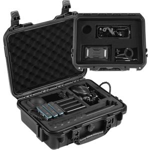 Waterproof Hard Case Compatible with Insta360 X4 Action Camera, Travel Carrying Case with Double Layers Holds Camera, Batteries, Charging Hub, Selfie Stick and Accessories