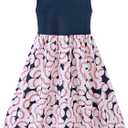 Vieille Little Girls Sleeveless Dress Cute Summer Sundress with Pocket 2-7 Years (4-5T, Baseball)