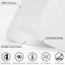 GHV Zebra Blinds for Windows Corded Blackout Dual Layer Privacy Shades Light Control for Day and Night Home Office (White, 36 in (W) x 64 in (H))