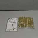 Marspark 26 Pieces Wedding Table Numbers with 26 Gold Table Holders Greenery Eucalyptus Wedding Reception Number Cards with Head Gold Seating Label for Anniversary Birthday Bridal Party