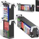 Video Game Disc Rack Tower Storage Holder Stand Universal for PS5/PS4/XBOX One/Series/NS Game, Game Organizer Shelf Display Stand for Wall Mount/Desk/Floor with Controller Holder Sega Genesis Consoles