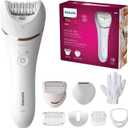 Philips Epilator Series 8000, Wet & Dry, 3-in-1 with Shaver & Trimmer Attachments for Women, 8 Accessories Included, BRE720/14 (Series 8000 + 8 Accessories)