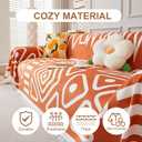 Boho Sofa Cover for Couch and Loveseat - Soft Chenille Furniture Protector for Dogs, 3 Cushion Couch Throw Cover, Pet Furniture Protector - Thick and Washable (Large:71"x118", Tassel Orange)