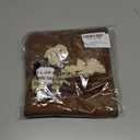 Kids Medieval Renaissance Monk Costume Priest Friar Wizard Cloak Hooded Robe Cosplay Costume Belt Necklace Set (8-9 Years, Brow)