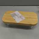 KIVY Glass butter dish with airtight lid that keeps butter soft - For countertop and refrigerator door shelf - Butter tray with lid fridge - Butter holder for counter - Covered butter dishes