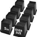 8 Pack Bed Risers 5 inch Heavy Duty, Oversized Furniture Risers, Black Bed Lifts Risers for Table, Sofa, Chair, Couch, Desk, Bed Frame Risers Supports Up to 6,500 Lbs