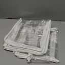 6 Packs 10.2 x 10.2 x 2.8 Inch Clear Plastic Sweater Bags Clear Clothing Pouches with Zipper Rectangle PVC Transparent Cosmetic Bags for Clothes Blankets Linen Quilt Pillow Organizer Storage