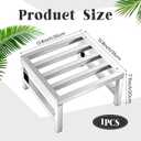 MorningRo 1 Pack Dunnage Rack 13.8" Long x 13.8" Wide, 7.9" Height Stainless Steel Dunnage Rack 700+ Pound Capacity Storage Commercial Food Service Storage in Restaurant Kitchens Shop