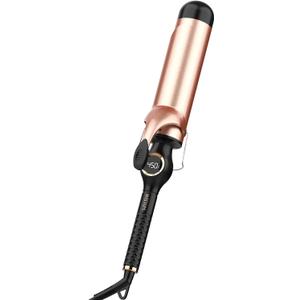 Large Curling Iron 2 Inch, Ceramic Long Barrel Hair Curling Wand, Hair Styling Tool, Dual Voltage, LCD Display, Black