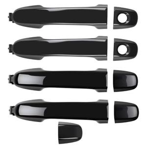 Gledewen 4 PCS Exterior Door Handle Front Rear Driver Passenger Side, Compatible with 2012 2013 2014 2015 2016 2017 Toyota Camry, Replaces# 6921106090 6925006020C0, Smooth Black
