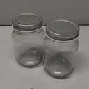 Showvigor 2 Pack Regular Mouth Mason Jars 16oz Glass Canning Jars with Airtight Lids for Preserving, Jam, Honey, Jelly, Wedding Favors, Sauces, Meal Prep, Overnight Oats, Salad