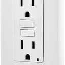 Leviton GFCI Outlet, 15 Amp, Self Test, Non Tamper-Resistant with LED Indicator Light, Protection from Electric Shock and Electrocution, GFNT1-W, White