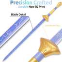 41" Anime Cosplay Sword with Sheath, Non-3D Printed & Back-Carry, Collectible Prop for Costume&Display - Purple Sword