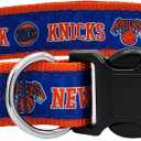 New & Improved Pets First NBA PET Collar New York Knicks Dog Collar, Size Small Basketball Team Collar for Dogs & Cats. A Shiny & Colorful Dog & Cat Collar Licensed by The NBA