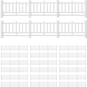 LUOZZY 20 Pcs Miniature Doll Fences Fairy Garden Ornament Vintage Fences Micro-Landscape Dollhouse Decorations