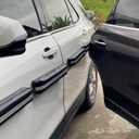 Winunite Magnetic Removable Car Door Dent Protector PU Leather Car Door Ding Protector Ding Bumper for Vehicles Black(Pack of 4)