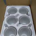 VEWEET Ceramic Coffee Mugs Set of 6, 11 OZ Coffee Cups Set with Handle, White Mugs Set Porcelain Cup Set for Kitchen, Microwave Dishwasher Safe, Series Fiona