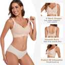 JOYSHAPER Bras for Women Wireless Padded Bra Bralettes Support Back Smoothing Bras (M)