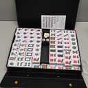 Mahjong Tile Set, 146pcs Chinese Mahjong Set Quality Mah Jong Tiles with Exquisite Storage Box Easy to Carry, Instructions Include Mah Jongg Sets for Family & Friends Gatherings (Home)