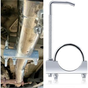 3 inch Exhaust Clamp with Hanger,Heavy Duty Exhaust Hanger with Clamp for 2-1/4" Exhaust Pipe,Universal Muffler Hanger Automotive Tools for Most Car Truck Exhaust Systems (3 inch)