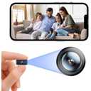 Small 4K Wireless Camera Wifi Security Camera Mini Home Indoor Outdoor Camera, Portable Smart House Dog Pet Camera Tiny Nanny Cam Office Cameras, 160 Wide Angle Night Vision Motion Detection Cams