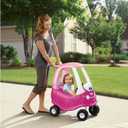 Little Tikes Princess Cozy Coupe Ride-On Toy - Toddler Car Push and Buggy Includes Working Doors, Steering Wheel, Horn, Gas Cap, Ignition Switch - For Boys and Girls Active Play , Magenta