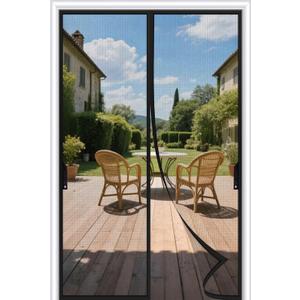 FEGO Magnetic Screen Door Fit Door Size:38"x82", Screen Itself Size 40"x83", Enjoy Breeze, Hands Free Entry, Reinforced Fiberglass Mesh Anti-Tearing, Pet & Kid Friendly, Strong Magnets for Patio/Front