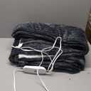 HYLEORY Heated Blanket Electric Twin, Soft Flannel Sherpa Heater 5 Heat Settings and 10 Hours Auto Shut-Off Heating Blanket ETL Certification Over-Heat Protection Machine Washable,Deep Grey (Twin(62"x84"))