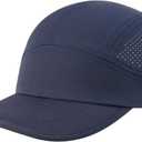 Men Quick Dry Performance Running Cap Lightweight Sports Hat Outdoor Athletic Sun Cap (Navy)
