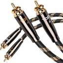 TODN Audiophile RCA Cables HiFi RCA Audio Cable with OCC-Core, Dual Shielded for Home Stereo System (1.64ft/0.5m, 1 Pair)