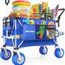 400L Extra-Large Beach Wagon, Push & Pull Folding Cart, Heavy Duty