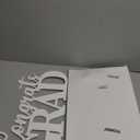 Yookeer 16.5 x 10.5 in Wooden White Congrats Grad Sign Graduation Party Decorations 2026 Congratulations Graduation Sign Photo Props with Graduate Cap Cutout for Backdrop Wall College Party Supplies