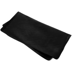 COHEALI Silicone Washing Machine Drip Tray with Raised Edge, 50x50 Cm Leak-proof Refrigerator and Appliance Mat, Black Non-slip Protective Pad for Mini Fridge and Dishwasher