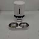 PETLIBRO 5L Automatic Cat Feeder for 2 Cats, 5G&2.4G Wi-Fi Programmable Cat Food Dispenser with Dual Stainless Steel Bowls, Airtight Lock Fresh Technology, Low Food Sensor (White)