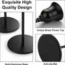 Ohtomber Taper Candle Candlestick Holders - 3PCS Black Metal Pillar Candle Sticks Holder Decor, Vintage Decorative Centerpiece Table Candlesticks Decor for Wedding Fireplace Mantel, Housewarming Gift